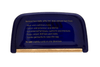 Back of EEZY™ Fabric Comb showing how to use instructions. Lightly comb in one direction. Remove fuzz balls, pills, lint, dust, and pet hair from wool and cashmere knits; cotton and polyester blends; upholstered furniture cushions and blankets; rugs carpets felt hats and coats; suede garments to raise the nap.