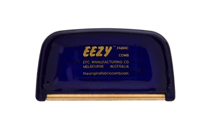 EEZY™ Fabric Comb, removes pilling, dog and cat hair from knits and soft furniture. Made in Australia for over 40 years. Guaranteed to last. Instructions on the back of the comb. 